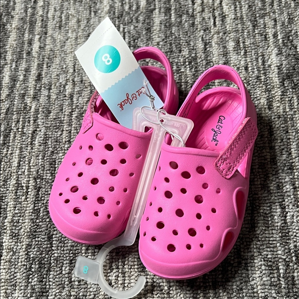 Cat & Jack Kids' Bright Pink Clogs Size 8